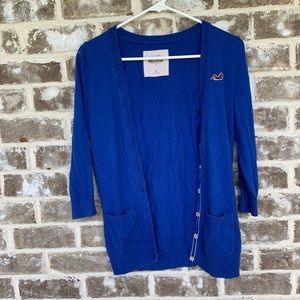 Hollister Blue Cardigan
